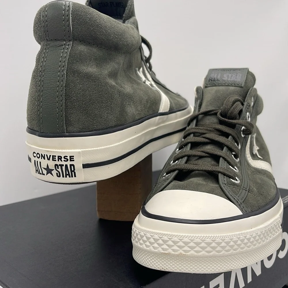 Converse Men's Black High-Top Sneakers A09463C
STAR PLAYER 76 MID CAVE GREEN - Picture 8 of 16